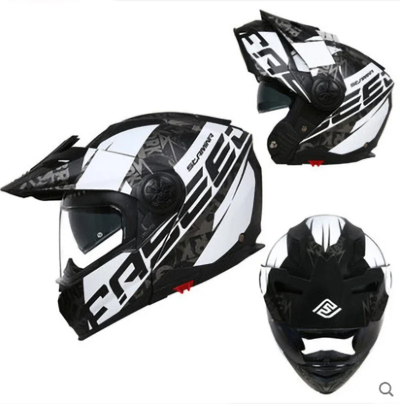 Helmet motorcycle motocross double lens full face flip up riding ATV capacete ECE R22.05 casco de motocicleta