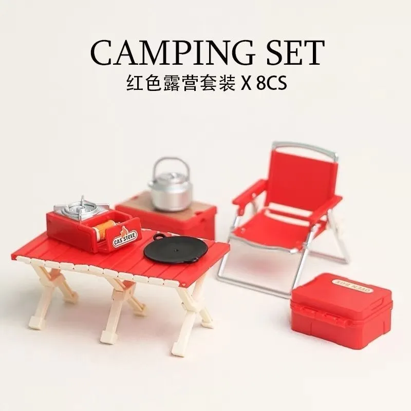 مجموعة نماذج صغيرة للطعام واللعب للنزهات والتخييم مشهد مصغر محاكاة المطبخ زخرفة لعب الأطفال ألعاب منزلية PDD