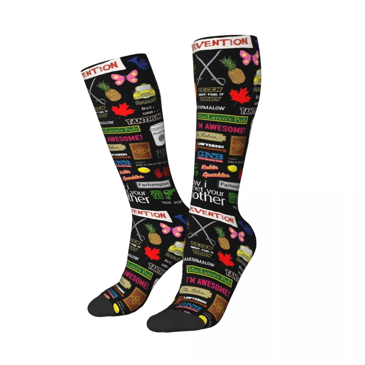 How I Met Your Mother Himym TV Show Collage Socks Harajuku Stockings All Season Long Socks Accessories for Man's Woman's Gifts