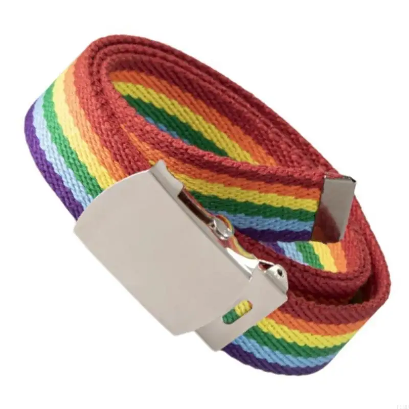 Rainbow Waist Belt for Banquet Idol Costume Jewelry Waist Chain Body Jewelry Braided Waist Belts for Jeans Pants F3MD