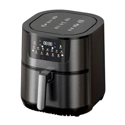 15L Large Capacity Stainless Steel Air Fryer Dual Heating Tubes Detachable Double Baskets Healthy Cooking Roast Bake Grill