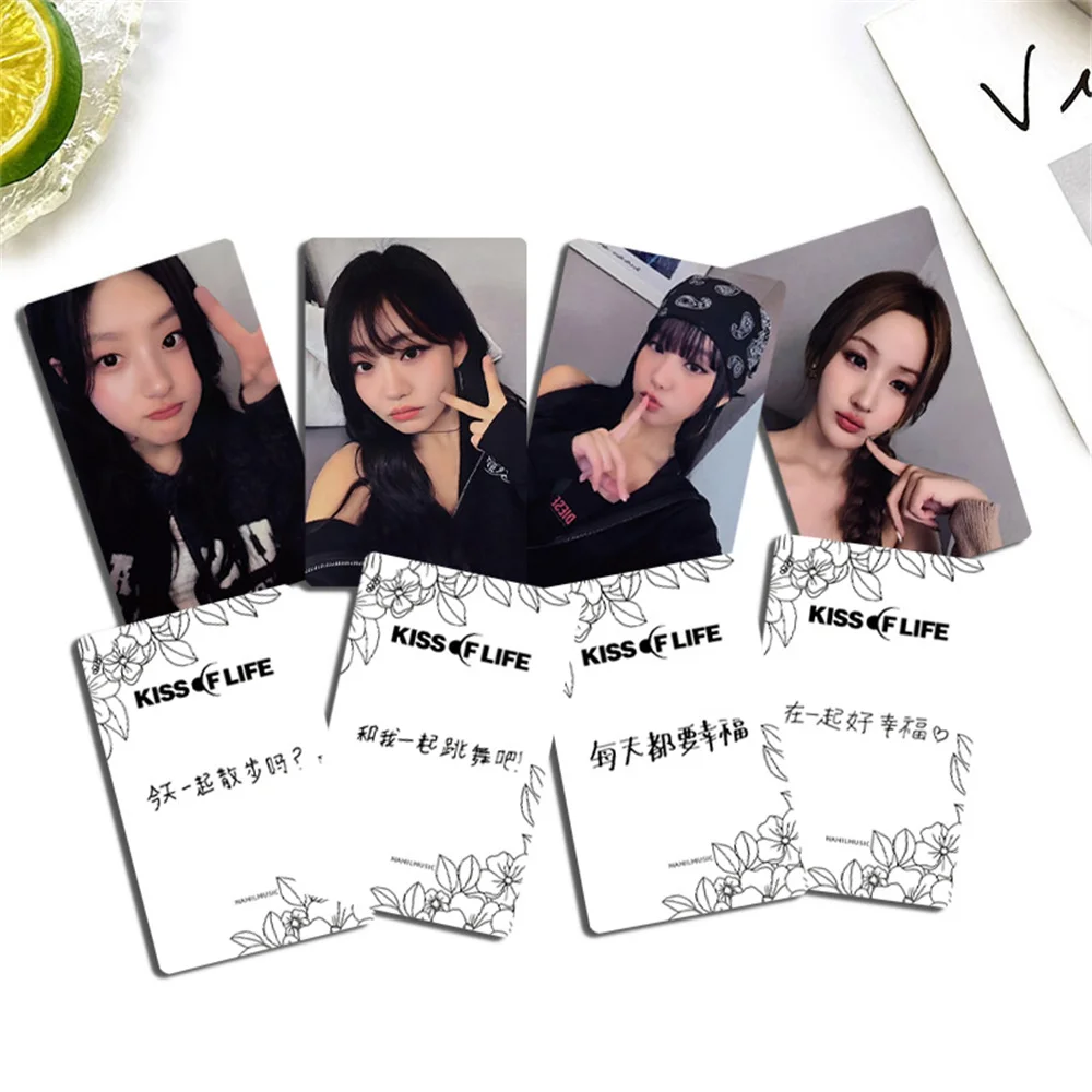 Kpop KISS OF LIFE Special Digital Single Photocards 4pcs/Set Double Sides Printing Coated LOMO Card Fans Collections Gift