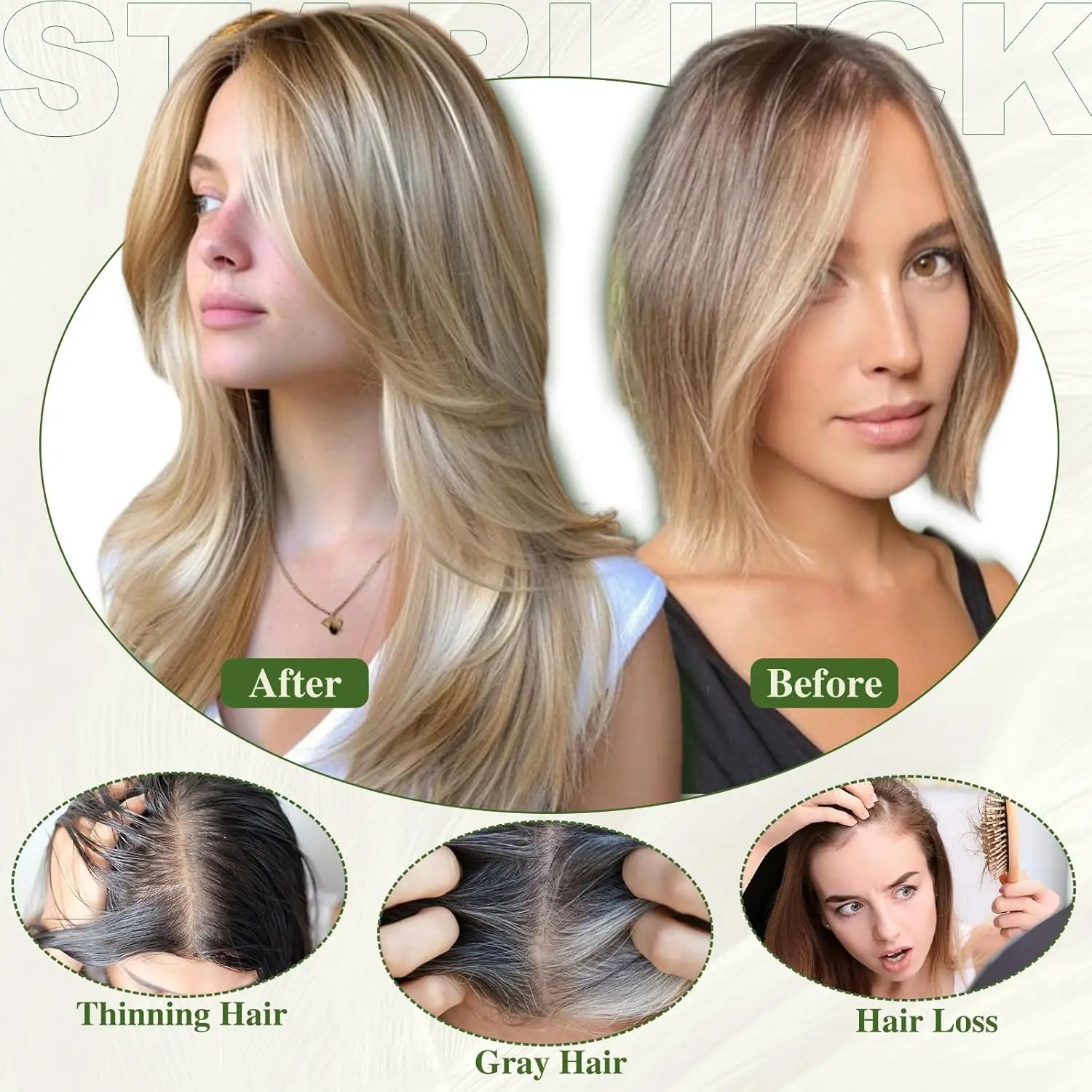 Toppers de cabelo loiro mel claro e loiro branqueado de 18 polegadas com franja de cortina Toppers de cabelo sintético para mulheres Base suíça amarrada à mão