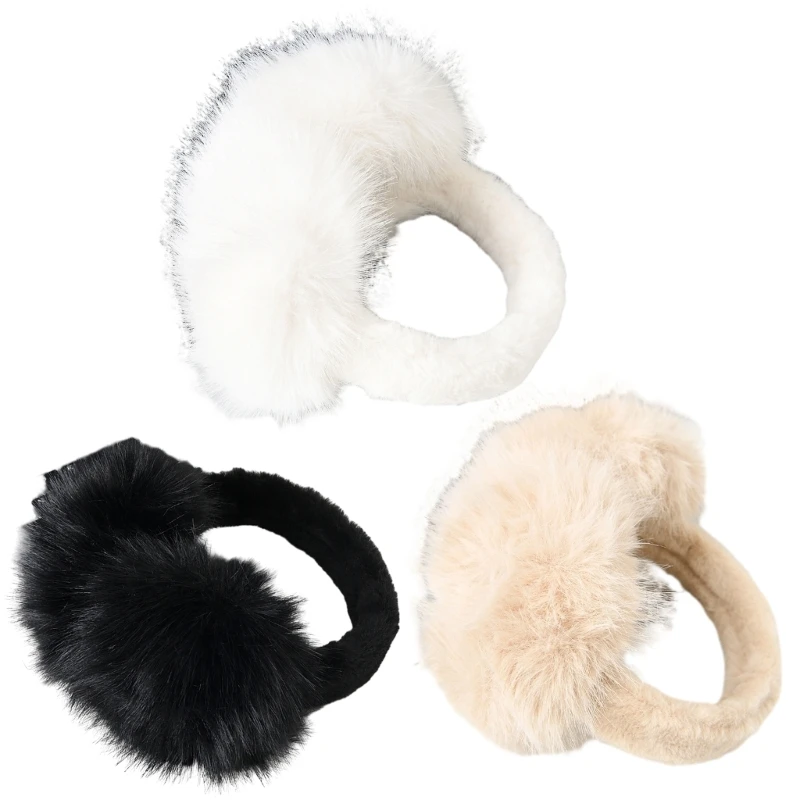 

Furry Earmuffs Headwear Stay Warm and Trendy with Collapsible Ear Warmers