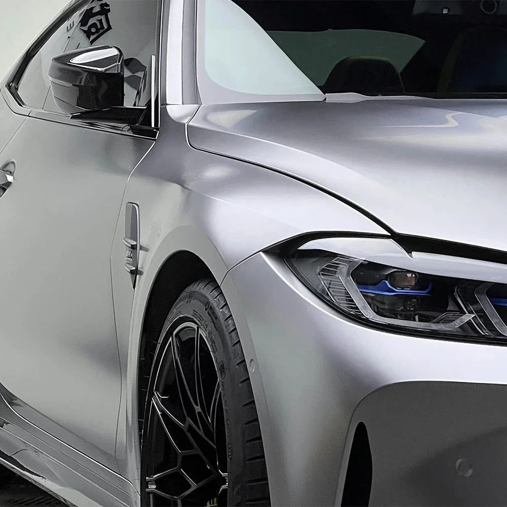 

Car Sticker Color Change Vinyl Film Mate Liquid Metal Silver PET Bubble Free Wrapping Car Accessories Auto Self Adhesive Decals