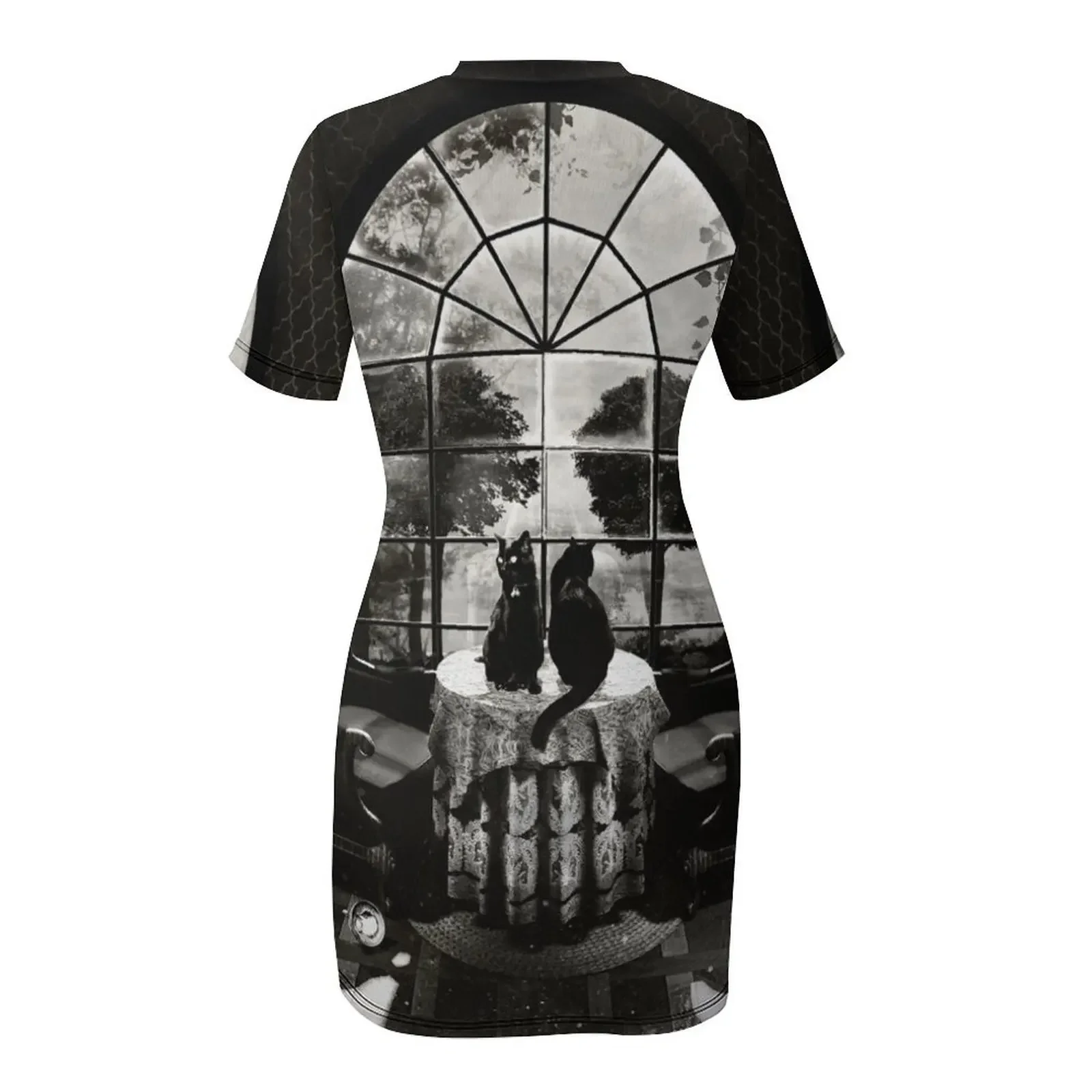 룸 스컬 반팔 드레스 여성 여름 여성 여름 드레스 여성 여름 점프수트 프롬 드레스 2025 드레스