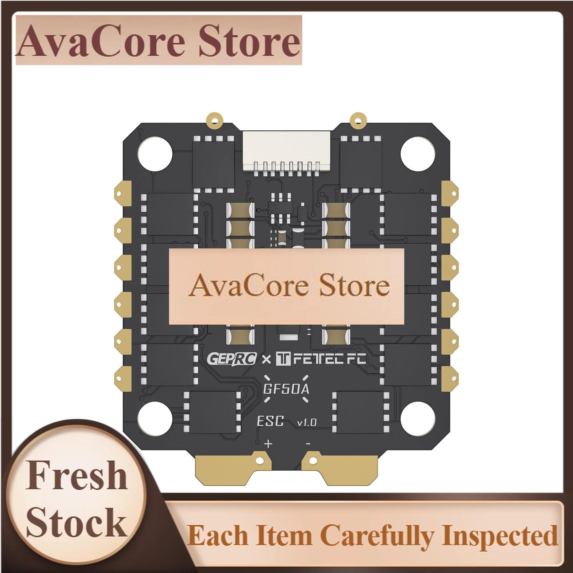 AvaCoreGeprc Fettec Gf50a 4in1 Dshot2400 Esc For Fpv Drone Chip Continuous Current 50a Mcu Stm32g071