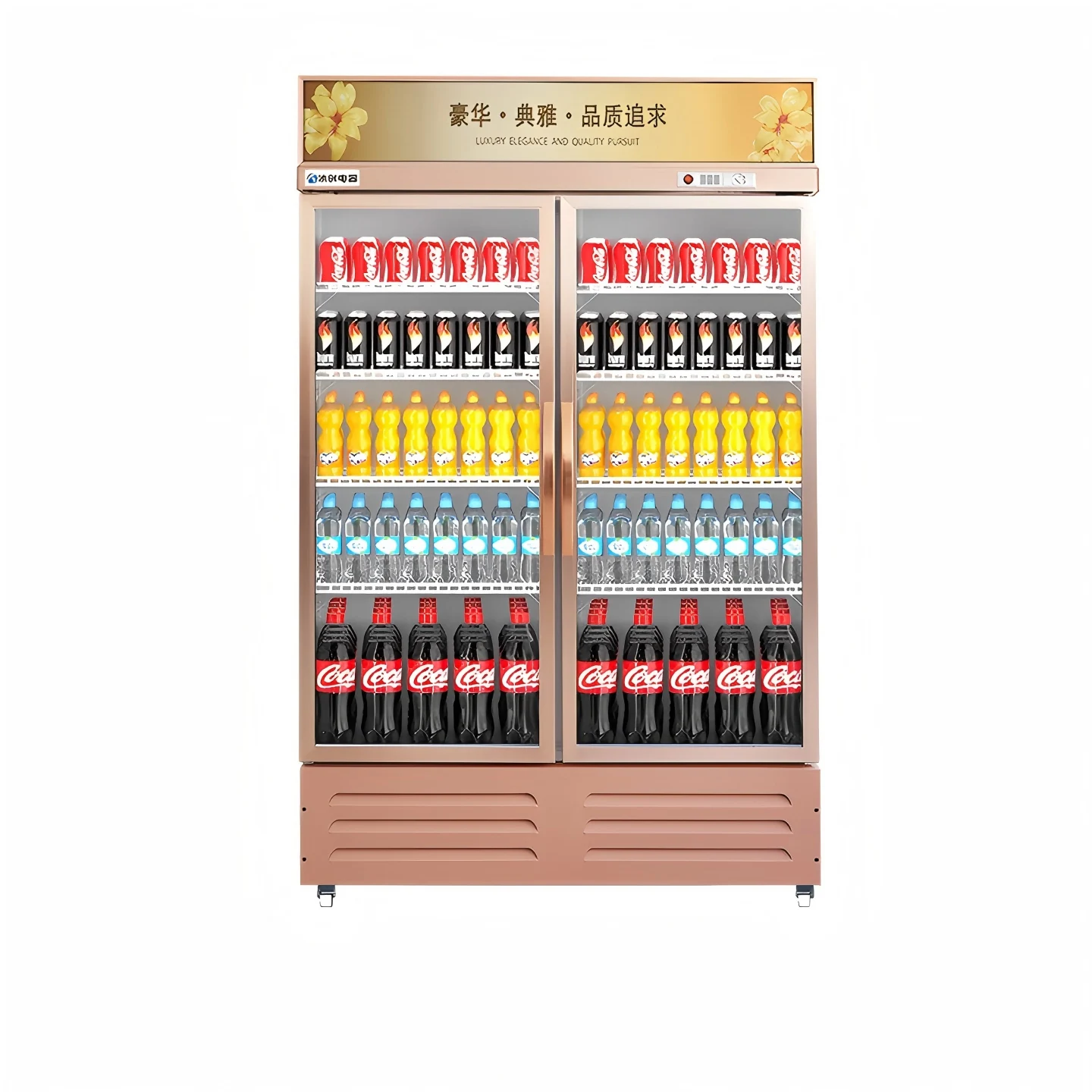 خزانة عرض مبردة، خزانة مشروبات، باب واحد مزدوج، ثلاجة تجارية، خزانة بيرة عمودية
