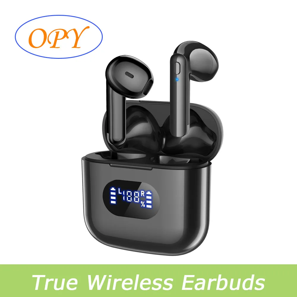 

Opy Wireless Bluetooth Earbuds Display Screen 5 - 7 Hours Listen Time Battery Capacity Hifi Stereo Intelligent Tws Headphones