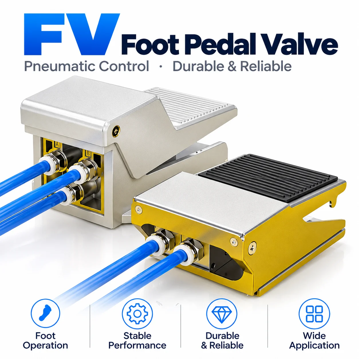 Pneumatic Switch Foot Valve 4F210-08 Step on the Foot Pedal Switch FV320 FV420 Ventilation and Directional Control Valve