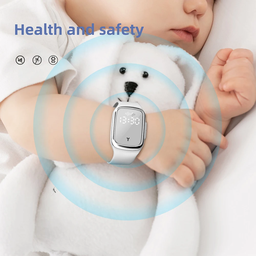 M2 Mosquito Repellent Watch Bracelet Ultrasonic Mosquito Repellent Bracelet Portable Electronic Mosquito Repellent Kids Bracelet