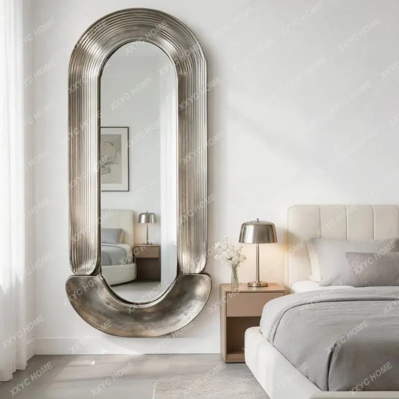 XXLight luxury irregular wall hanging fitting mirror living room high-end decorative full-body mirror