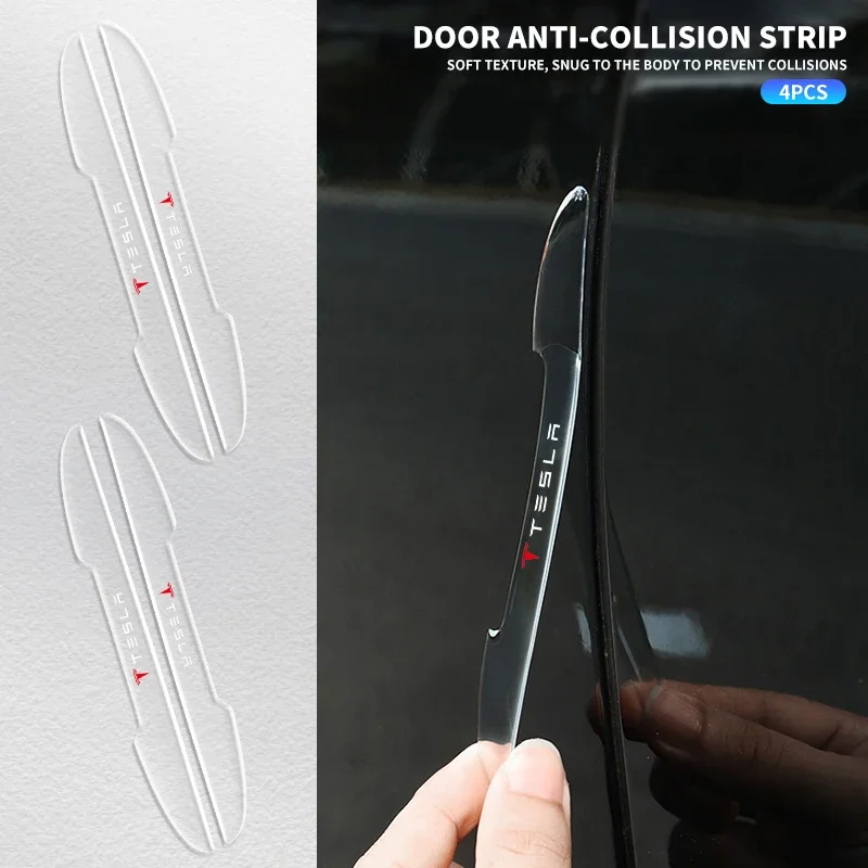 Car Door Transparent Anti collision Protector Bar Stickers For Tesla Model 3 Model Y/X/S Tesla 2017 2018 2019 2020 2021 2022