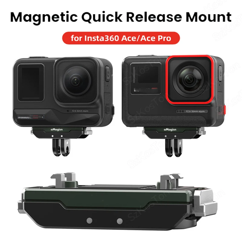 حامل محول قاعدة مغناطيسي سريع التحرير ، قوس معدني ، ملحقات الكاميرا الرياضية ، مناسب لـ Insta360 Ace Pro
