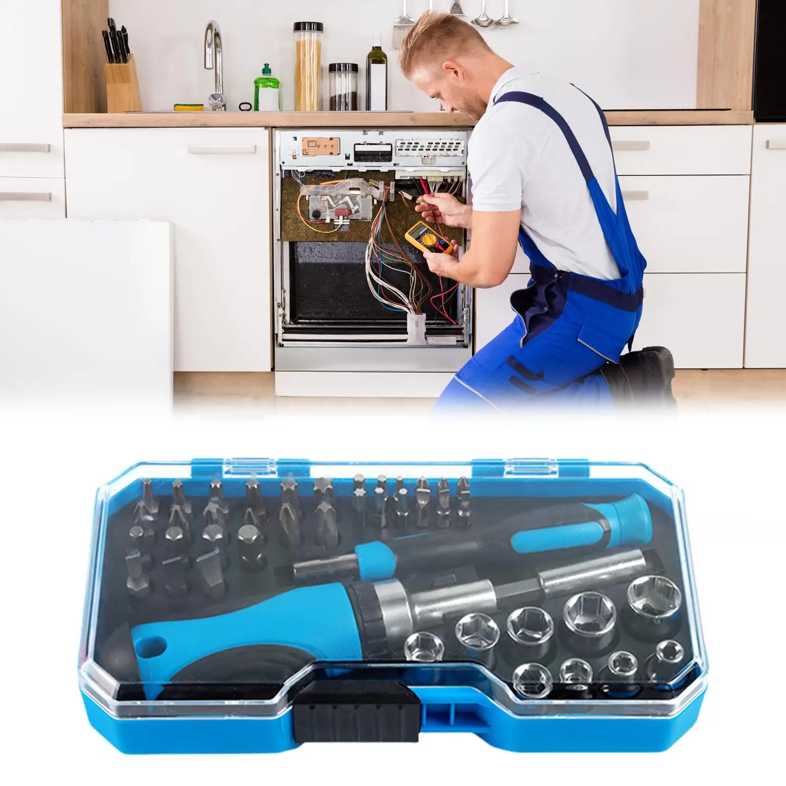 Precision Screwdriver Set With Storage Case Portable Magnetic Flathead Phillips Hex Screwdriver For Home Garage Workshop