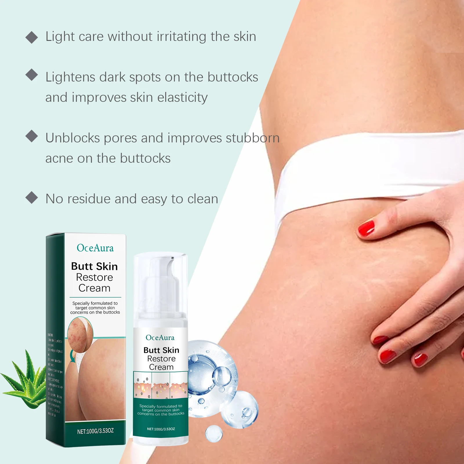 OceAura Butt Acne Cream Chicken Skin Improvement Exfoliator Moisturizing Skin Brightening Products Smooth Skin Treatment Cream image 6