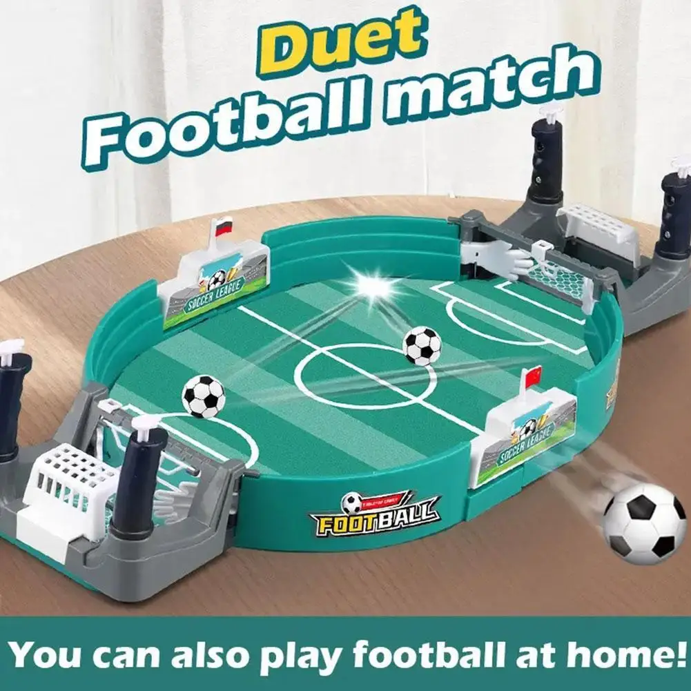 Mini Interactive Soccer Game for Kids - Tabletop Easy Install Competitive Real Football Field Game Holiday Toy