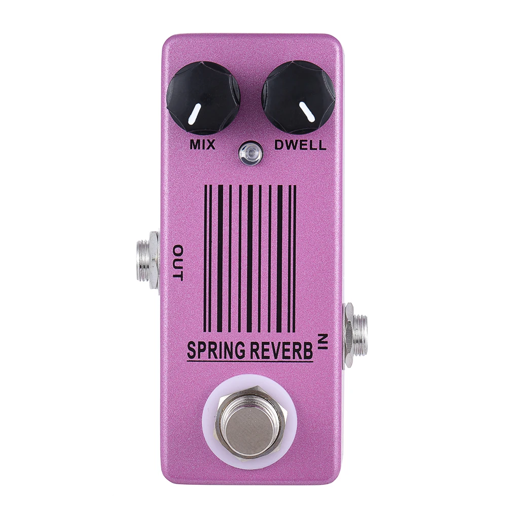 MOSKY Spring Reverb Mini Single Guitar Effect Pedal True Bypass Guitar Parts Guitar Accessories Purple Color