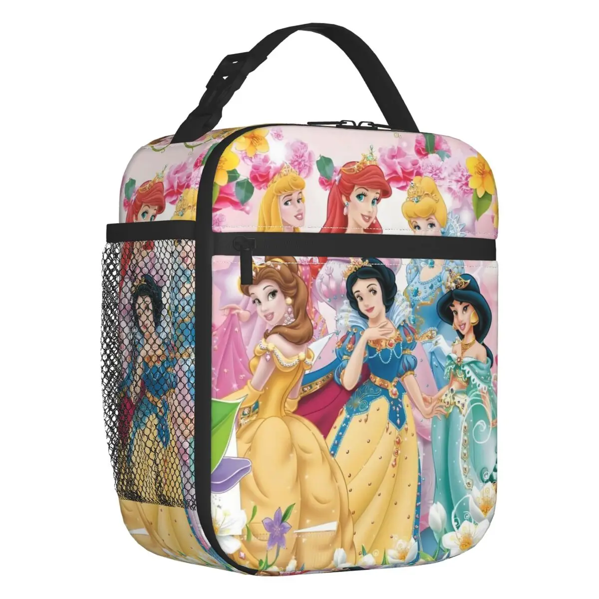 

Custom Princess Portable Lunch Box Waterproof Adorable Cartoon Movie Kawaii Film Cooler Thermal Food Insulated Lunch Bag Office