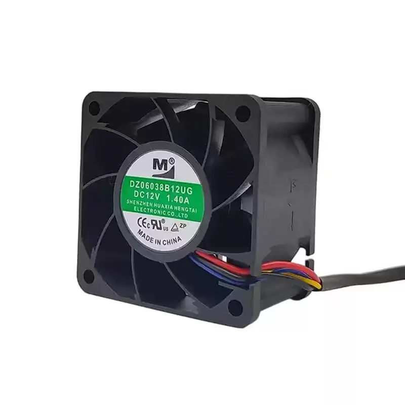 Вентилятор для серверного корпуса/майнинга DZ06038B12UG 12V 1.40A 6038 60мм 6см 4Pin PWM, высокоскоростной, мощный, с двойным шарикоподшипником