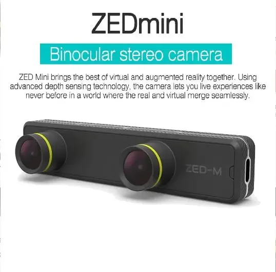 كاميرا ستيريو ZED صغيرة مستشعر عمق ثلاثي الأبعاد ستيريو-IMU لحوسبة حافة الذكاء الاصطناعي للتحكم في السيارة ورسم الخرائط المتنقلة