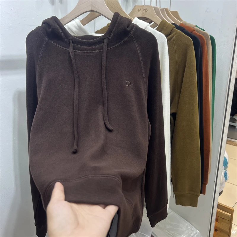 

Новая двусторонняя утепленная толстовка из немецкого бархата для женщин, осенне-зимняя, на флисовой подкладке, свободного кроя, модная, 2026 года