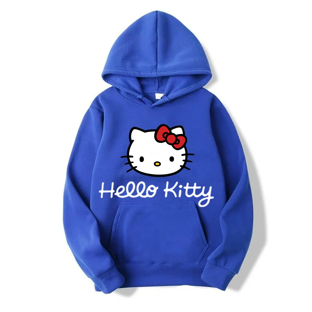 

Brand New Hello Kitty Anime Hoodies Casual Sweatshirts Men and Women Pullovers Y2k Sudadera Couple Printed Hoodies Spring and Au