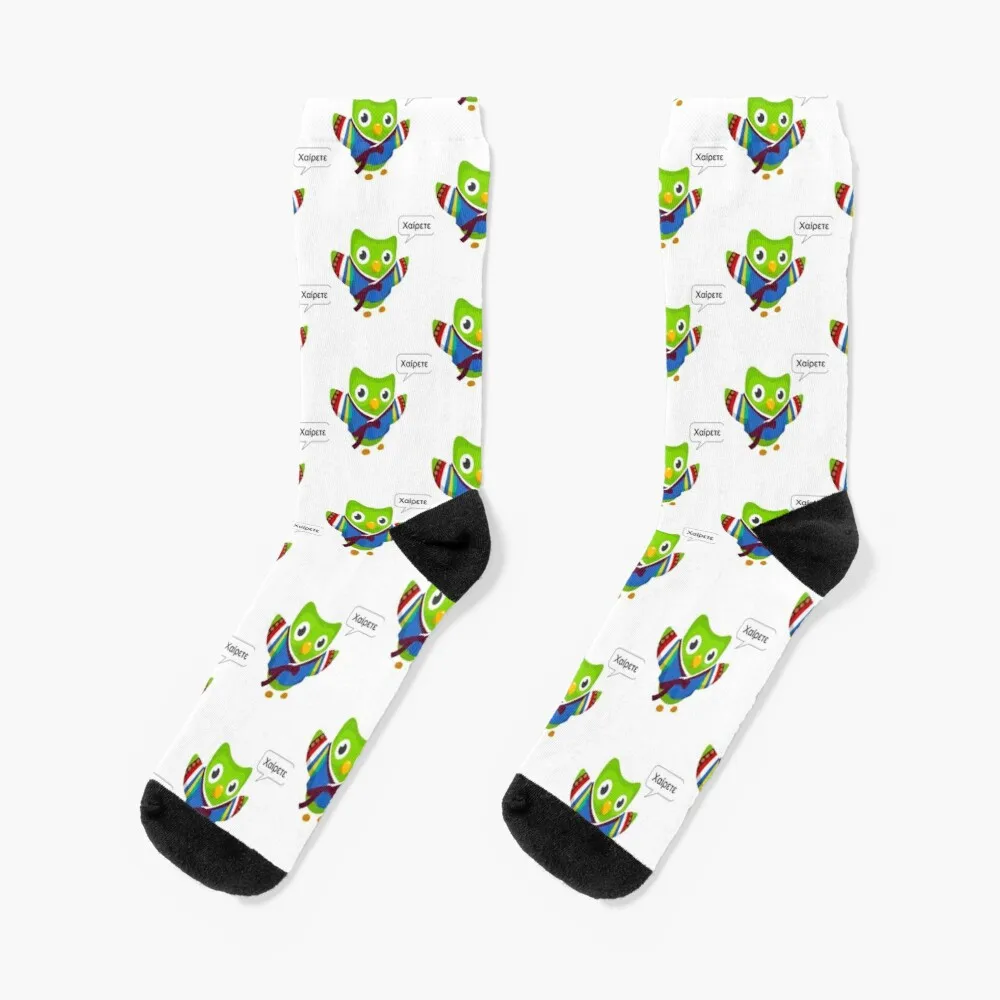 

duolingo Greek Socks Men Socks Sports Socks