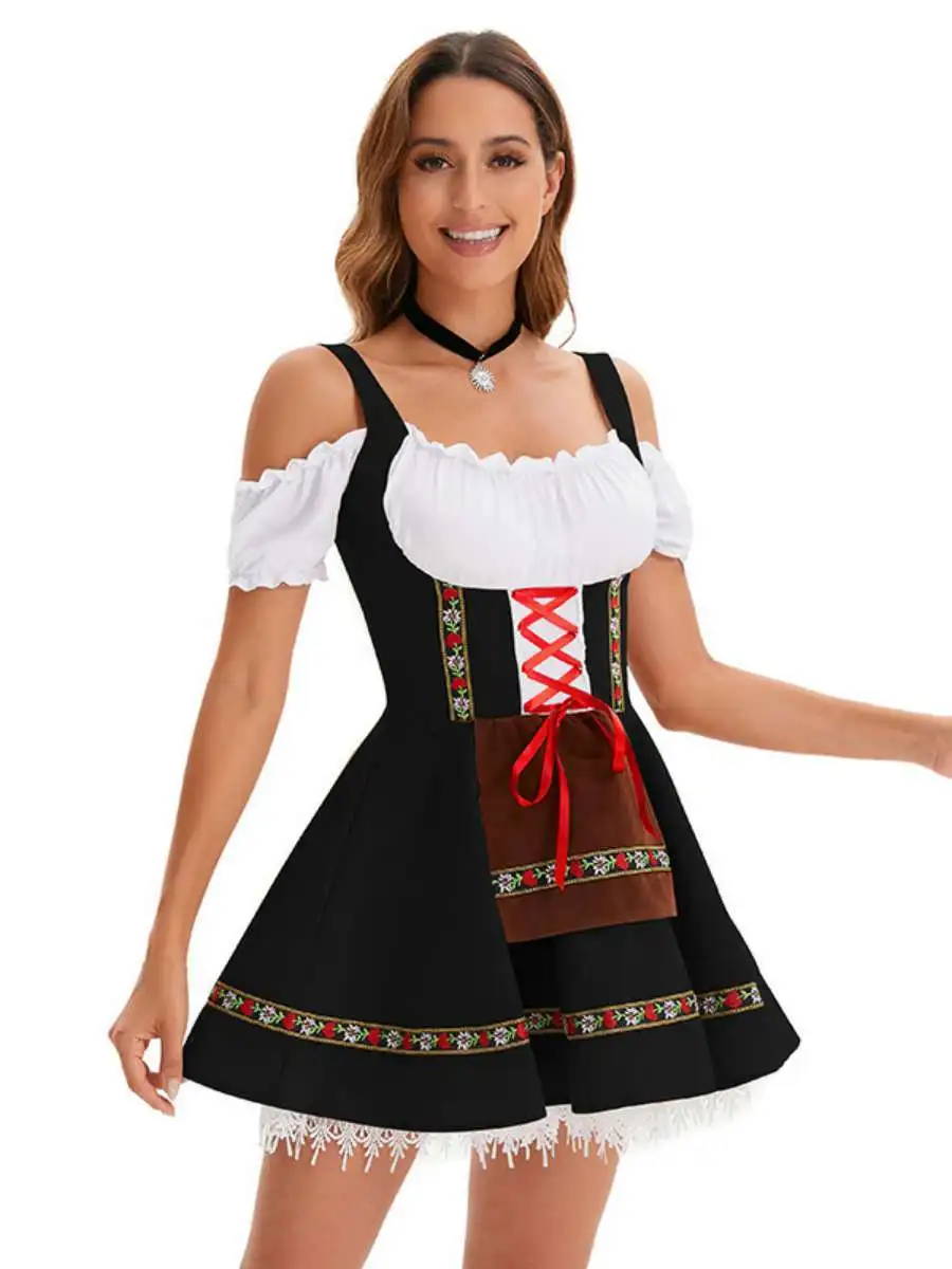 أزياء لفتاة البيرة من Loween Par Dr، مجموعة زنبركية من مادة البوليستر لأداء الرقص