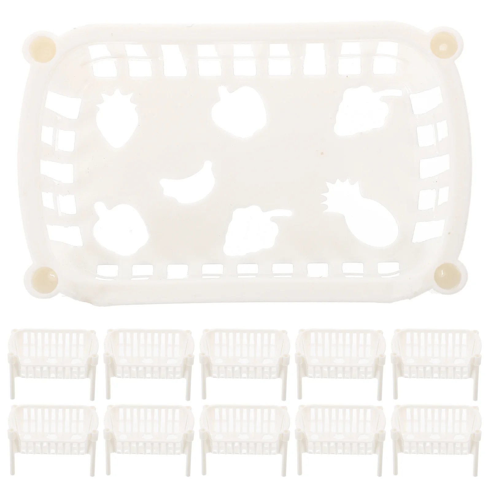 

10Pcs Miniature Shelf Fine Craftsmanship Lightweight Space Saving Mini House Accessory for Potted Plants Flowers Display