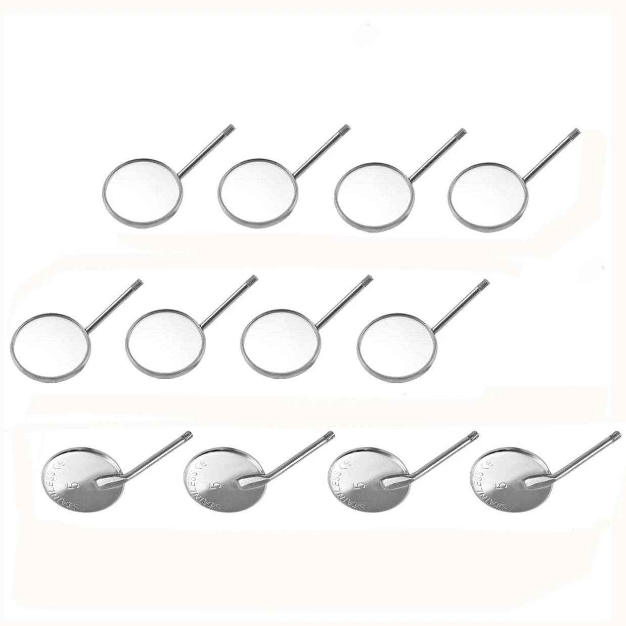 

Стоматологические зеркала из нержавеющей стали, стоматологическое зеркало для полости рта с родиевым покрытием, передняя поверхность, диагностическое стоматологическое зеркало для рта