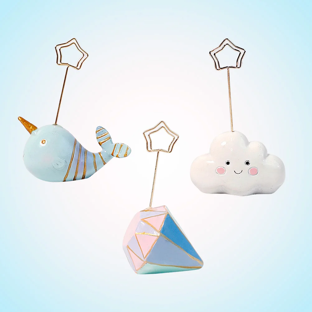 

3Pcs Photo Clips Strong Holding Capacity Rustproof Metal Clamps for Hanging Photos Memos Messages Wall Display Bedroom Living