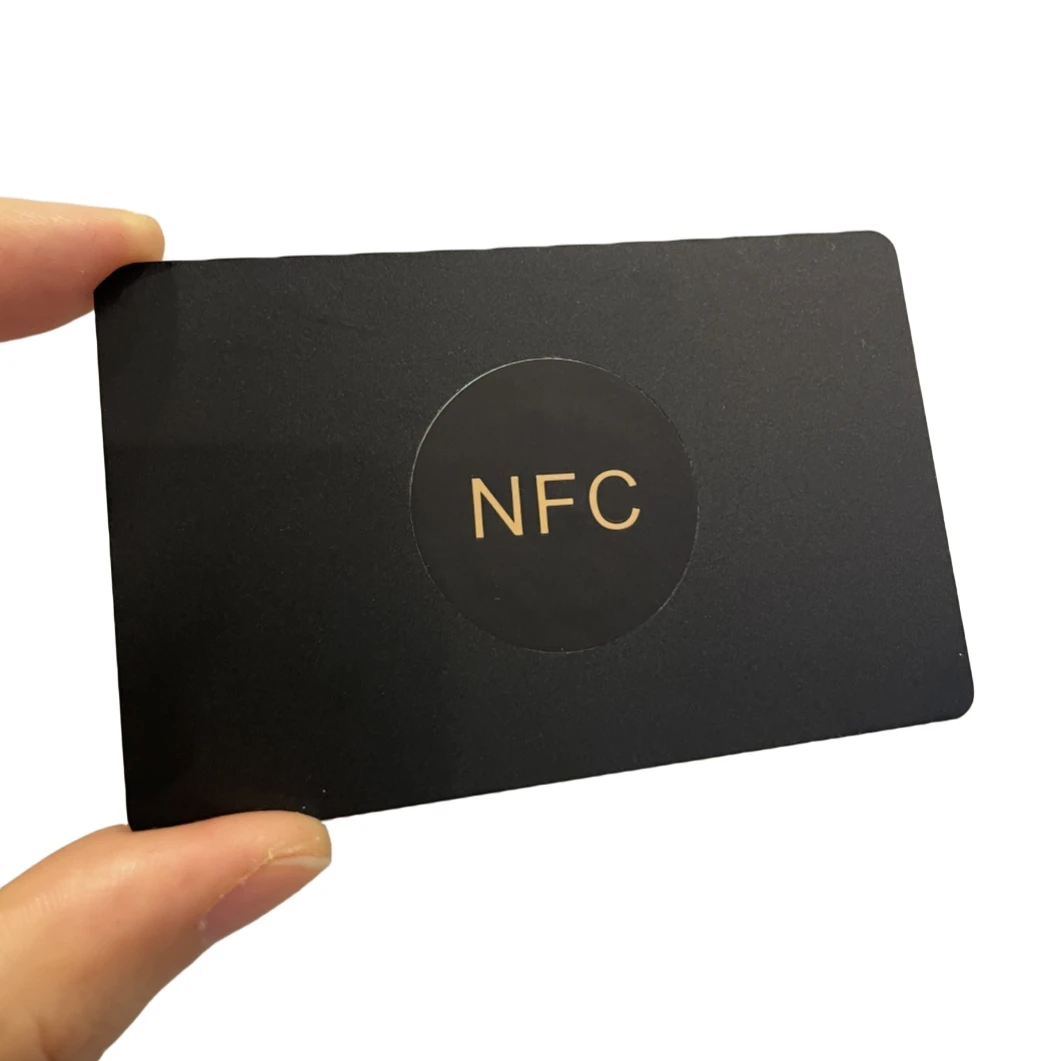 Customized inquiry Blanks QR Code Business Black Metal NFC 216 Chip Social Media Business Card