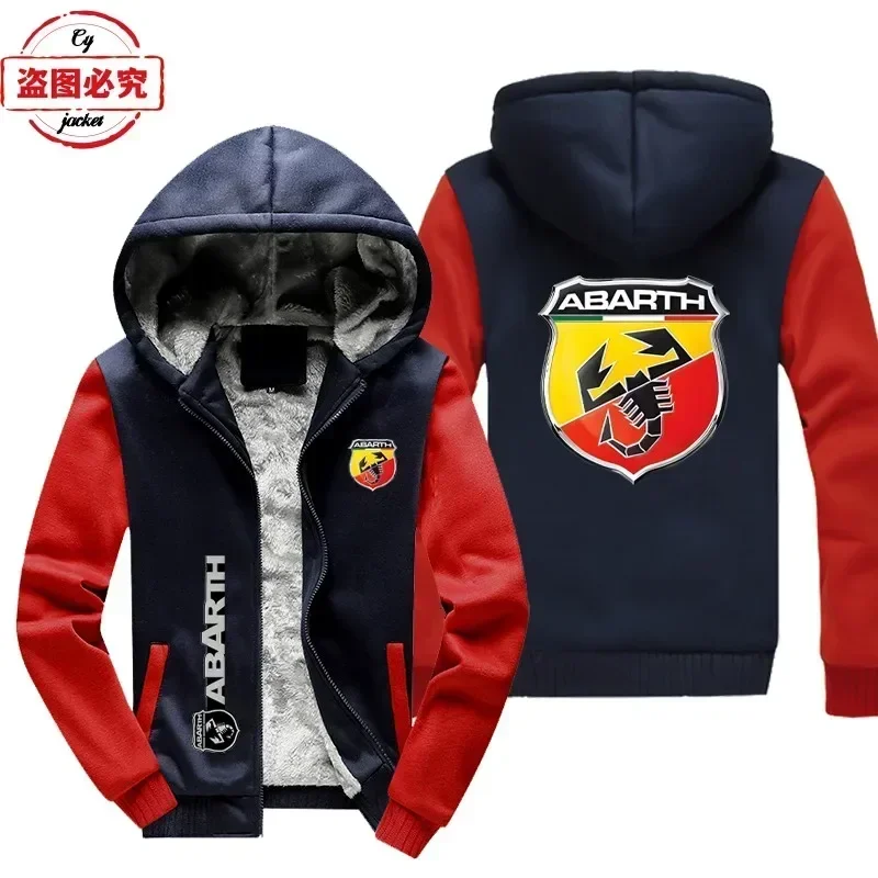 European Size ABARTH Car Logo Printed Men's Jacket Racing Jacket Top Casual Hoodie ABARTH Sports Team Work Uniform