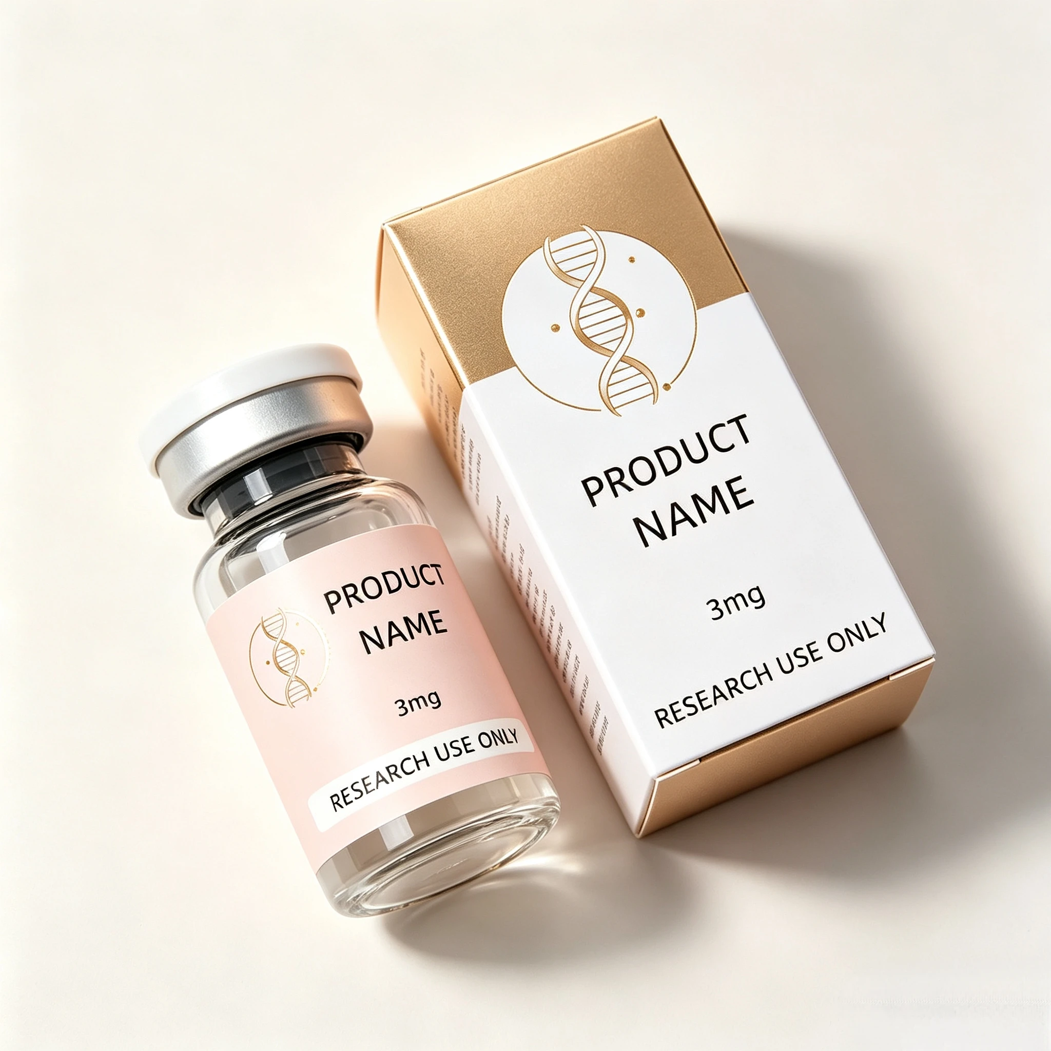 Custom Peptide Packaging Kit Non Toxic Vinyl Stickers Boxes 3ml 5ml 10ml Vial Labels For Personal Care Industry Personal Care Pe