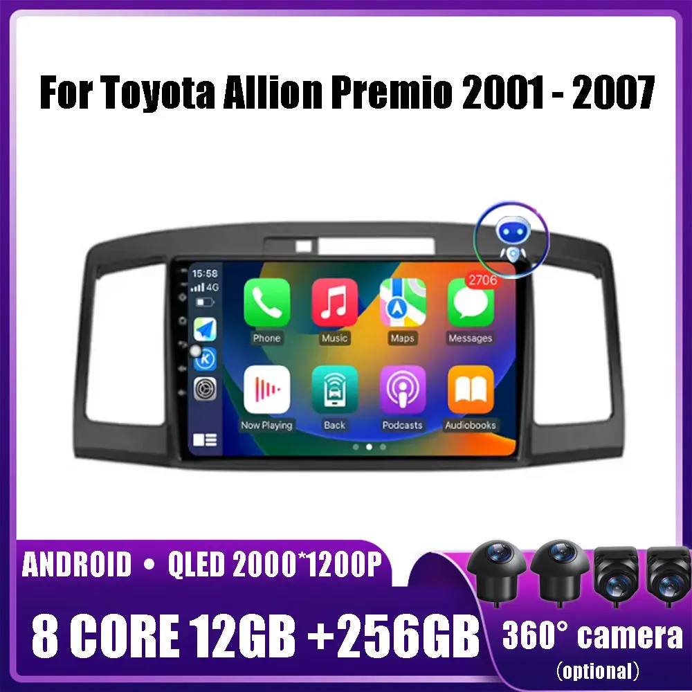 

Android 14 for Toyota Allion Premio 2001 - 2007 Car Multimedia Player Head Unit Stereo GPS Navigation WIFI car accessories tools