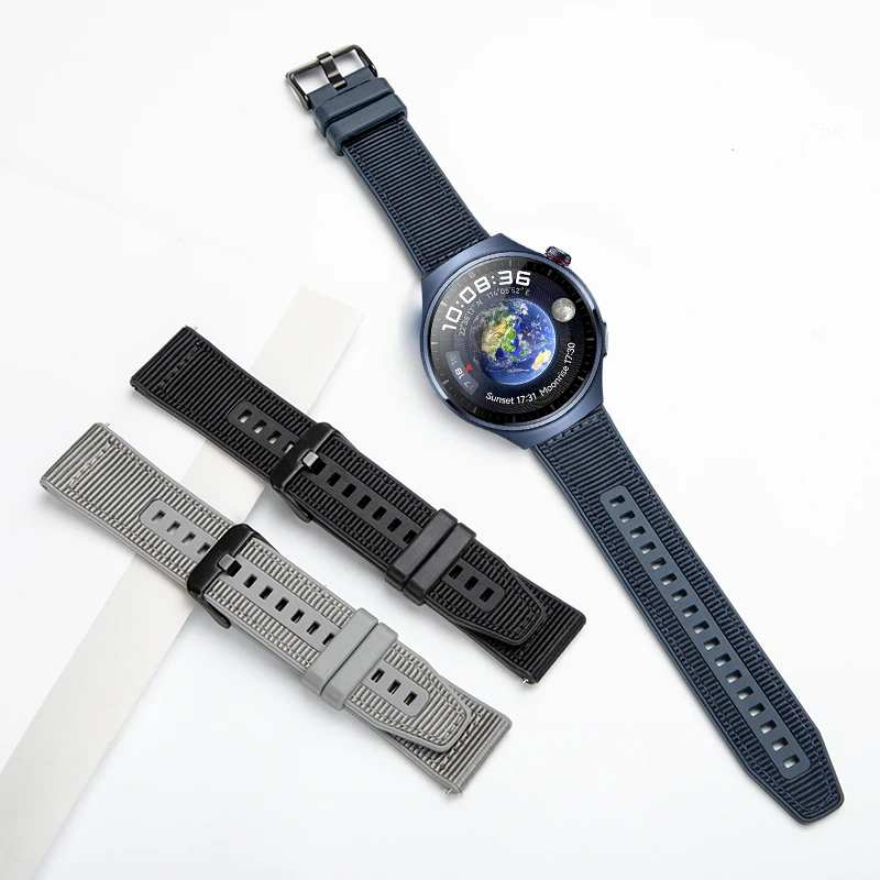 Tali komposit uhg5.000 untuk jam tangan HUAWEI, tali komposit untuk jam tangan HUAWEI 4 Pro / Ultimate GT 2 3 46MM, gelang pengganti pita silikon kepang
