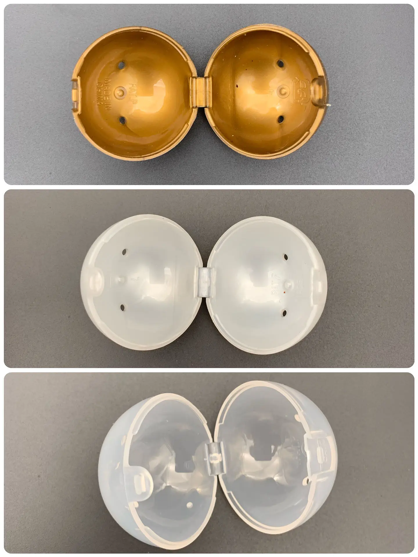 10/20Pcs 42mm Gashapon Shell Conjoined Hollow Ball Open lid Ball Plastic Lottery Ball Snap on Colored PP Ball for Party Games
