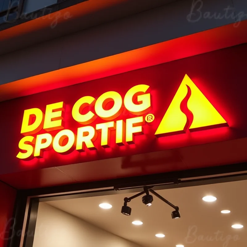Custom Illuminated LED Business Sign 3D Two Side Glow Channel Letters Storefront Outdoor Weatherproof Sign For Cafe Retail Store
