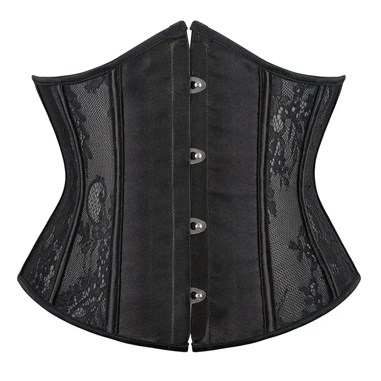 Gothic Sexy Underbust Corset Waist Trainer Slimming Lingerie Shapewear Women Lace-up Girdling Corselete Faja Body Shaper Clothes