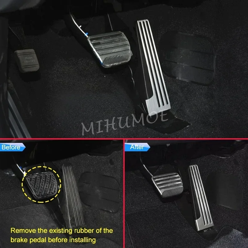 Stainless Steel Car Gas Brake Pedal Pads Cover For Infiniti Q50 Q70 QX50 QX70 2014 2015 2016 2017 Pedals Parts Accessories