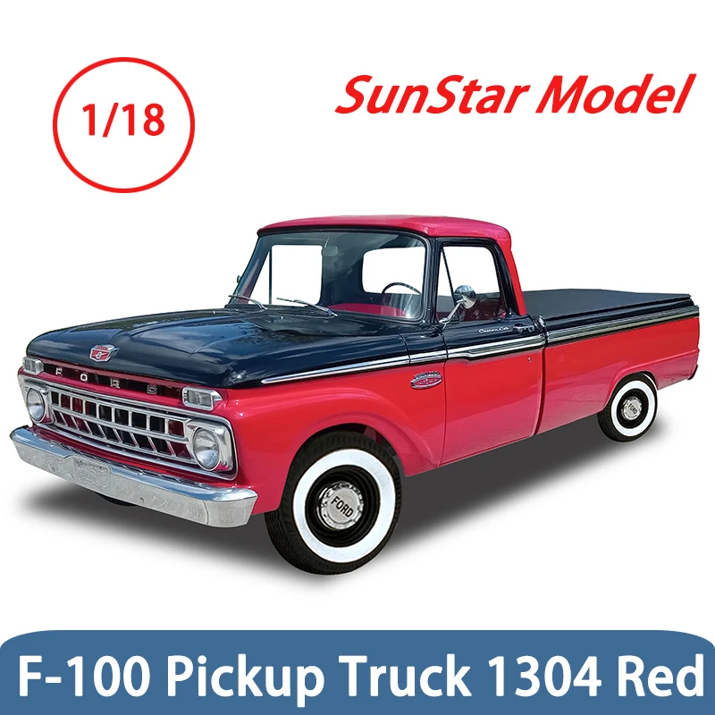 รถกระบะซันสตาร์ 1:18 รุ่น F-100 1304 โมเดลรถอัลลอยด์ ของสะสมสำหรับผู้ใหญ่ ของที่ระลึก ของขวัญ ตั้งโชว์