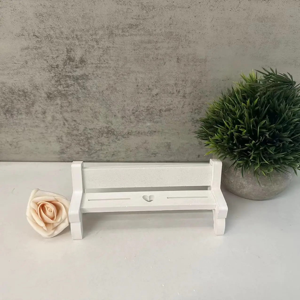 Park Bench Silicone Mold Chair Bench Legs Gypsum Mold Heart-Shaped Bench Plaster Molds Handmade Home Decor Casting Molds