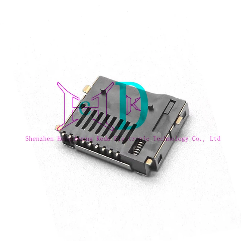 10PCS TF External Welding Type Self-Rlastic Clamp Seat MICRO PUSH 9P Memory Card Slot SD Small Card TF 15X15 Card Holder