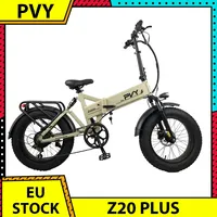 PVY Z20 Plus Folding Electric Bike 20*4 inch Fat Tire Ebike 1000W Motor 50km/h Speed 48V 15Ah Battery 50-80km Range 150kg Load