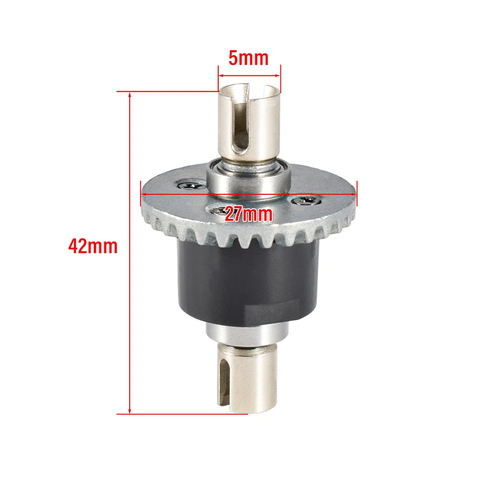 WLtoys Metal Differential และกล่องเกียร์สําหรับ Wltoys 144001   1/14 124018 124019   อุปกรณ์เสริมอะไหล่รถยนต์ RC แข่งความเร็วสูง 4WD