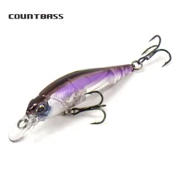 COUNTBASS Minnow 63mm 5g (2.48'' 0.18oz) Slow Sinking Shad Fishing Plastic Wobbler Perch Leurre Angler’s Lure