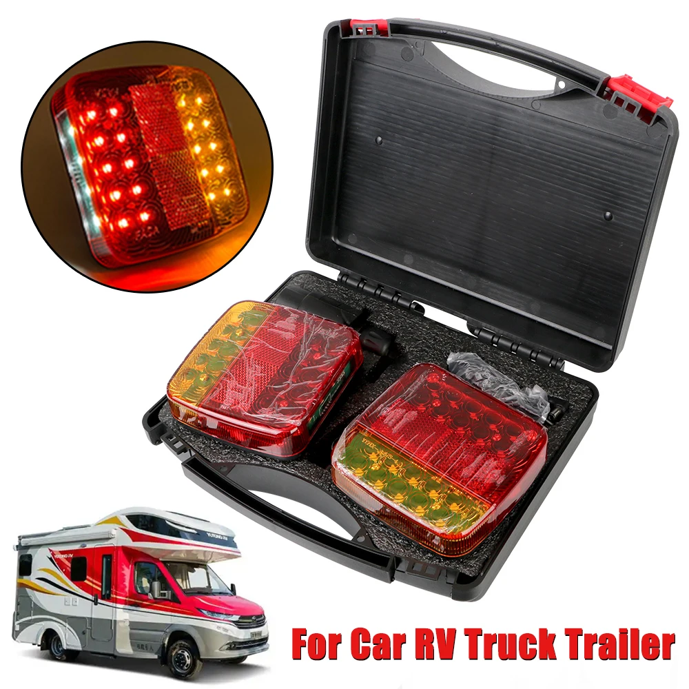 

For RV Caravan Camper Lorry Truck Magnetic Wireless LED Light Truck Tail Light Trailer Rear Taillight Signal Warning Brake Lamp