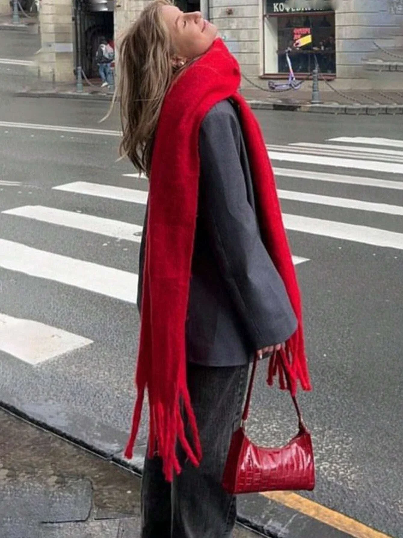 

Winter Scarf Women Luxury Autumn Winter Cashmere Scarf Thickened Warm Shawl Classic Tassels Fluffy Scarf Solid Color Soft 2026