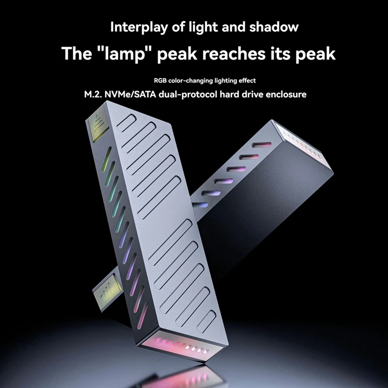 

M2 SSD Case NVMe SSD Enclosure USB 3.2 Gen2 10Gbps USB C Portable External Enclosure Tool-Free B-ABVP